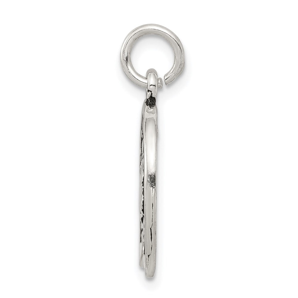 Sterlingsilber Antikisiert Hufeisen mit Pferd Kopf Charm