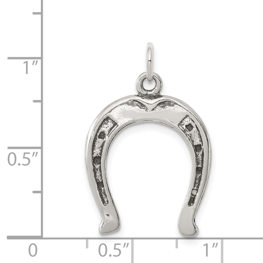 Sterlingsilber Antikisiert Hufeisen Charm