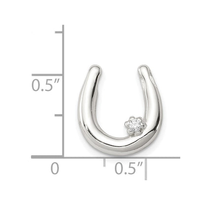 Sterlingsilber Zirkonia Hufeisen Anhänger