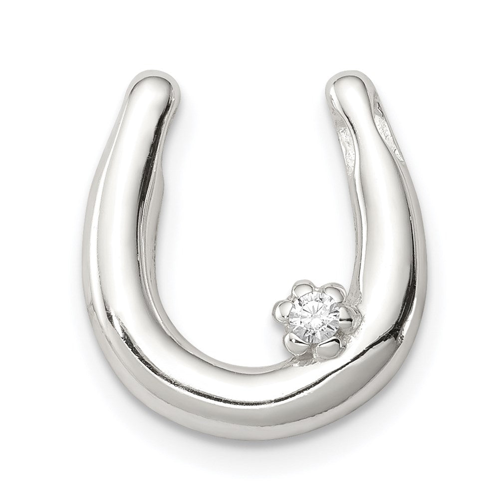 Sterlingsilber Zirkonia Hufeisen Anhänger