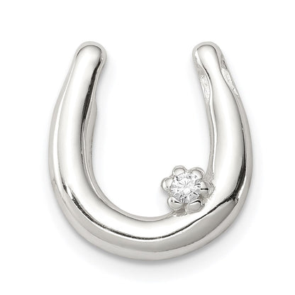 Sterlingsilber Zirkonia Hufeisen Anhänger