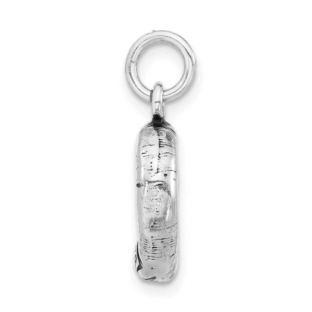 Sterlingsilber 3-d Poliert & Antikisiert Seashell Charm
