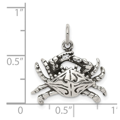 Sterlingsilber Antikisiert Krabbe Charm