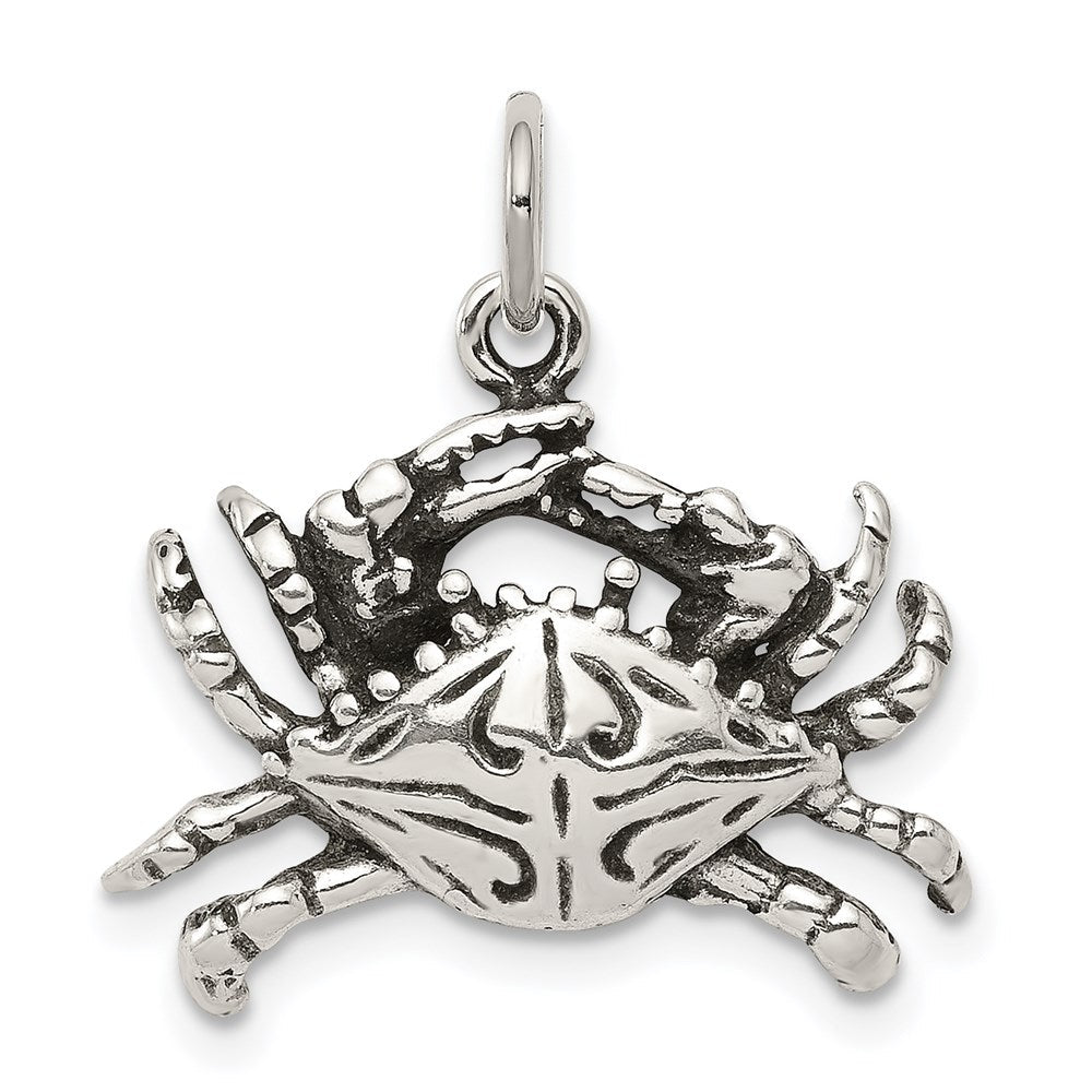 Sterlingsilber Antikisiert Krabbe Charm