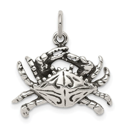 Sterlingsilber Antikisiert Krabbe Charm