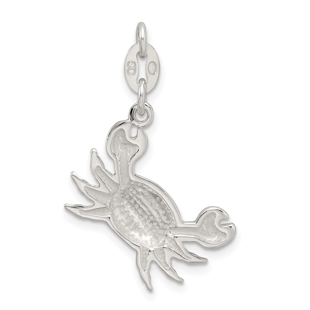 Sterlingsilber Poliert Krabbe Charm