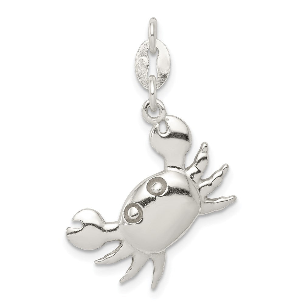 Sterlingsilber Poliert Krabbe Charm