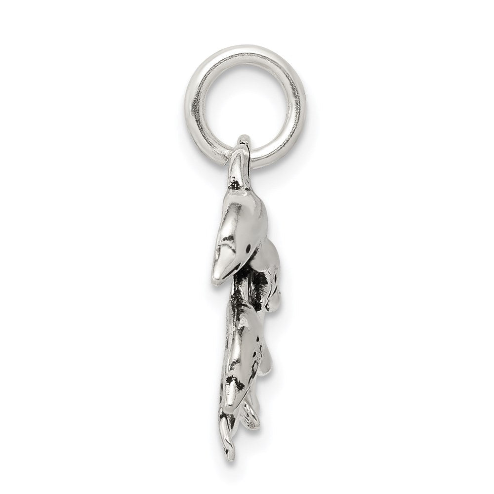 Sterlingsilber Antikisiert Delfin Charm