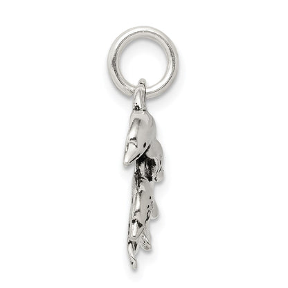 Sterlingsilber Antikisiert Delfin Charm