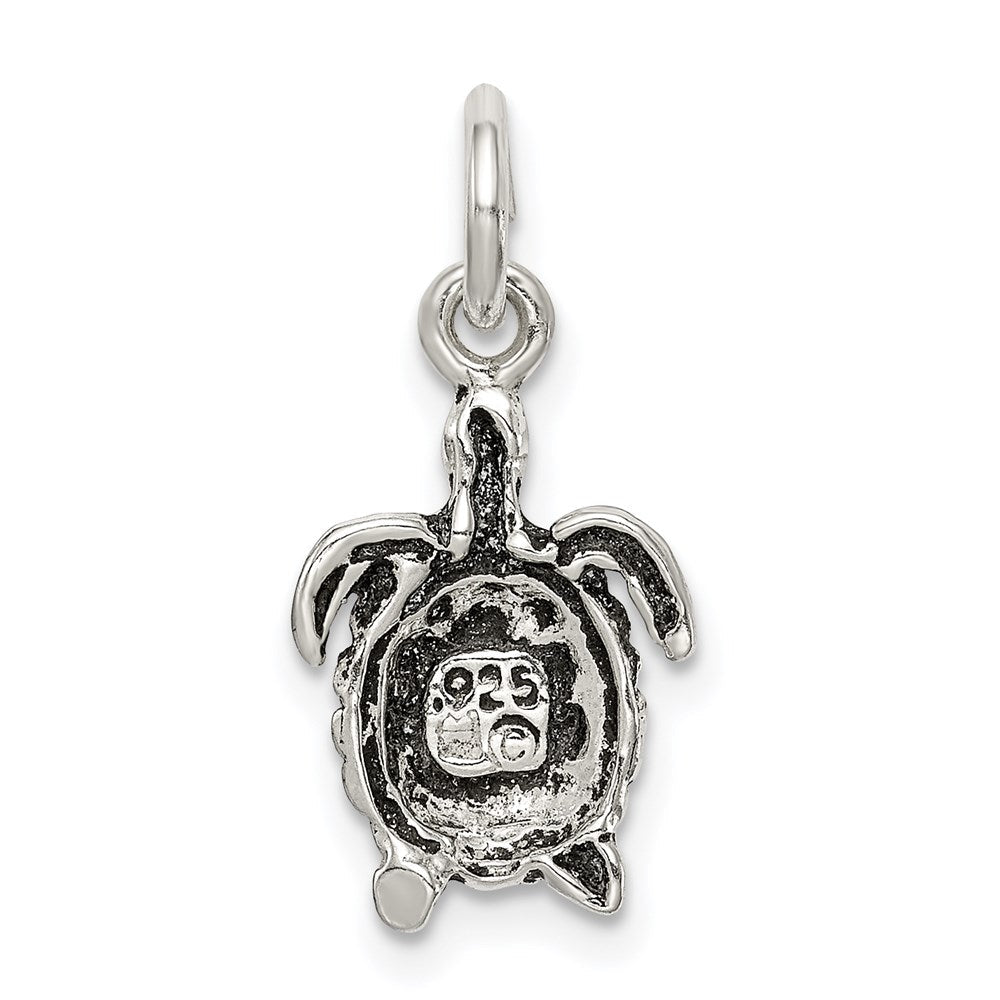 Sterlingsilber Antikisiert Schildkröte Charm