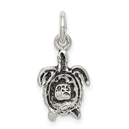 Sterlingsilber Antikisiert Schildkröte Charm
