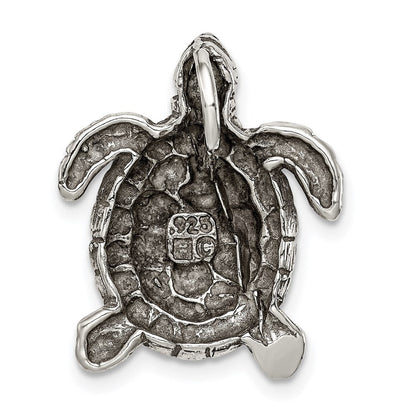 Sterlingsilber Antikisiert Schildkröte Charm