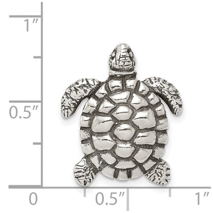 Sterlingsilber Antikisiert Schildkröte Charm