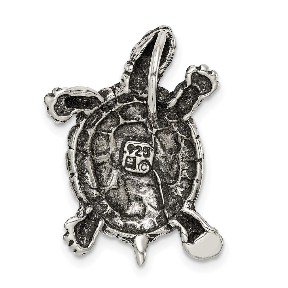 Sterlingsilber Antikisiert Schildkröte Charm