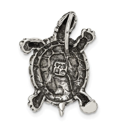 Sterlingsilber Antikisiert Schildkröte Charm