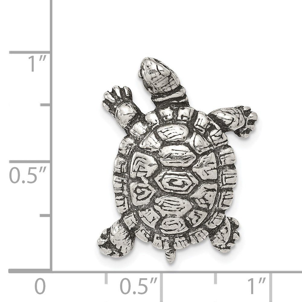 Sterlingsilber Antikisiert Schildkröte Charm