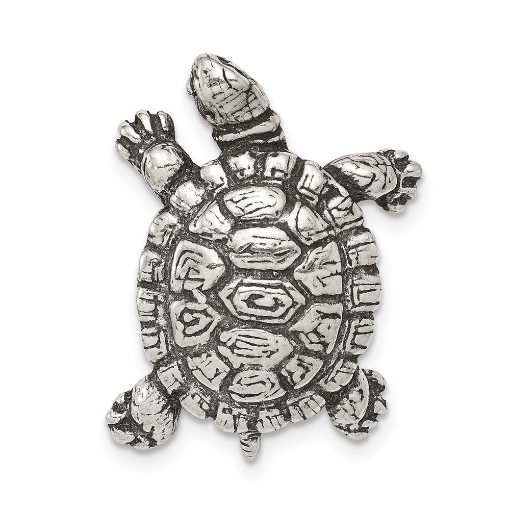 Sterlingsilber Antikisiert Schildkröte Charm