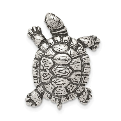 Sterlingsilber Antikisiert Schildkröte Charm