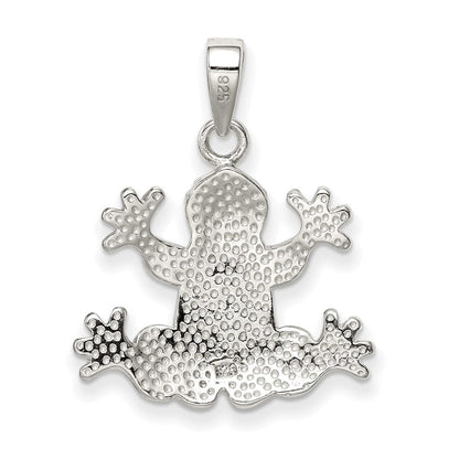 Sterlingsilber Rhodiniert Blau Einlage Erzeugt Opal Frosch Anhänger