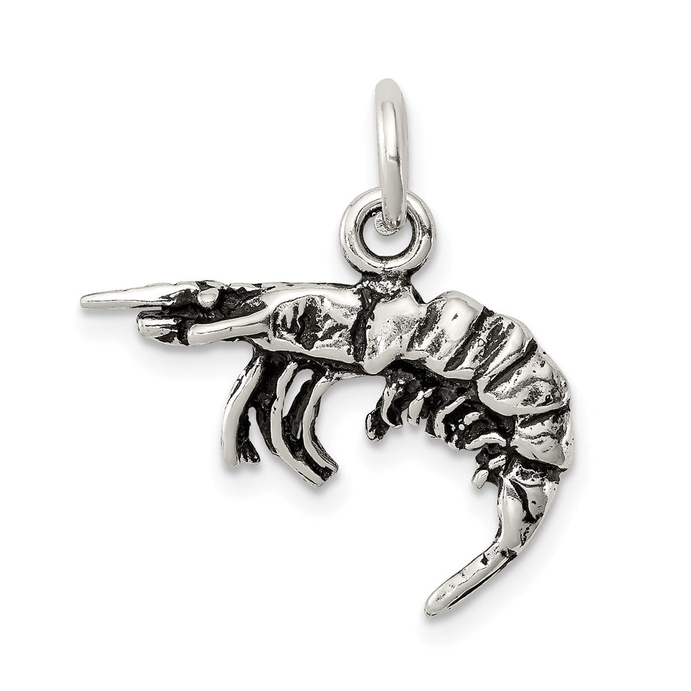 Sterlingsilber Antikisiert Shrimp Charm