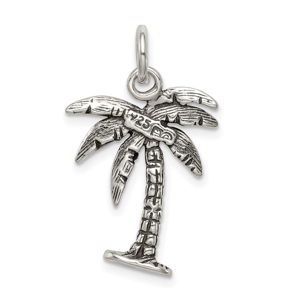 Sterlingsilber Antikisiert Palme Baum Charm