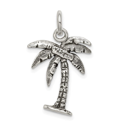 Sterlingsilber Antikisiert Palme Baum Charm