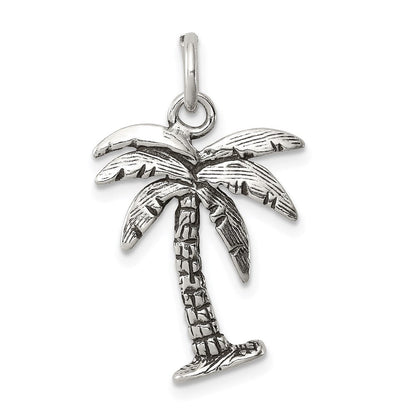 Sterlingsilber Antikisiert Palme Baum Charm