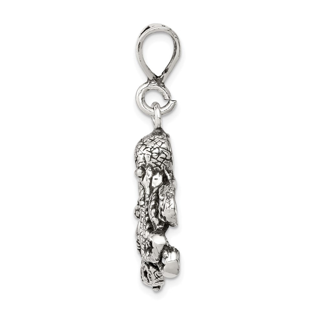 Sterlingsilber Antikisiert Octopus Charm