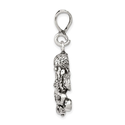 Sterlingsilber Antikisiert Octopus Charm