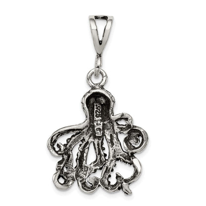 Sterlingsilber Antikisiert Octopus Charm