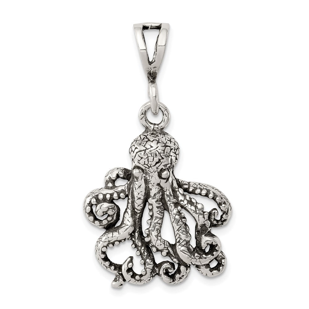 Sterlingsilber Antikisiert Octopus Charm
