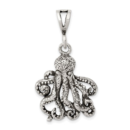 Sterlingsilber Antikisiert Octopus Charm