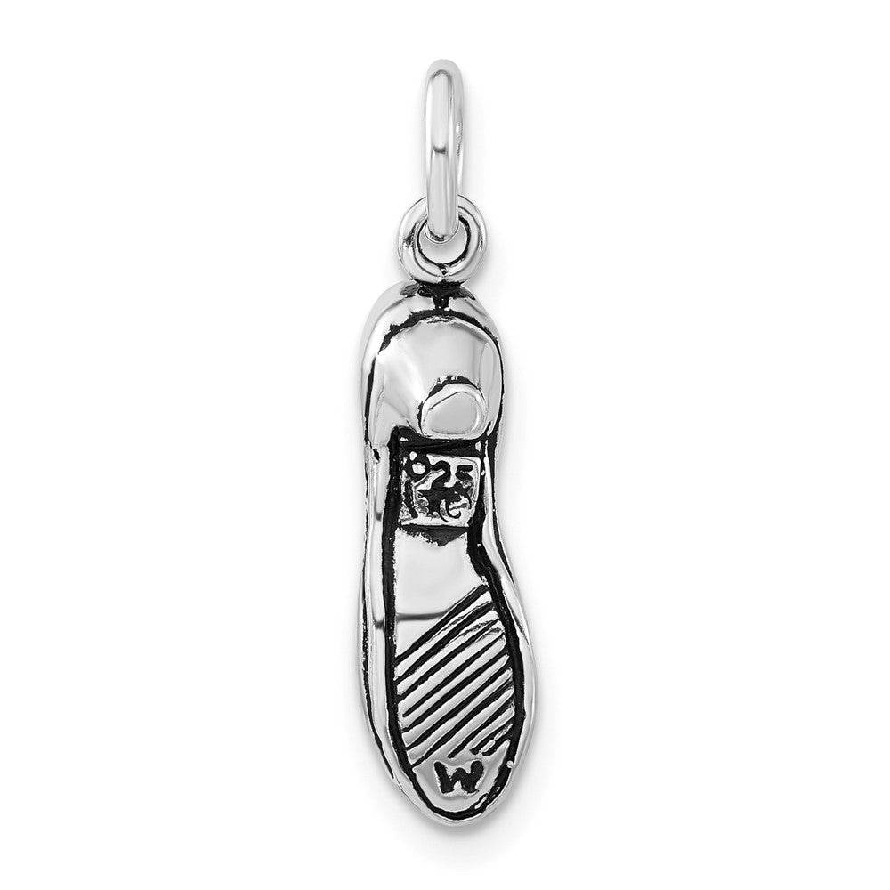 Sterlingsilber 3-d Poliert & Antikisiert Hoch Heel Charm