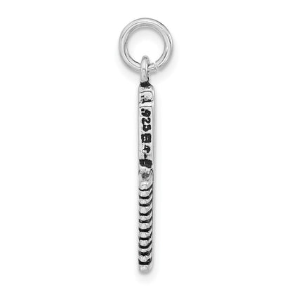 Sterlingsilber Poliert & Antikisiert Hair Comb Charm