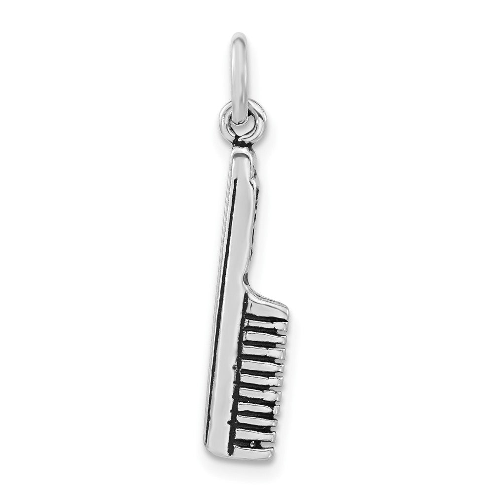 Sterlingsilber Poliert & Antikisiert Hair Comb Charm