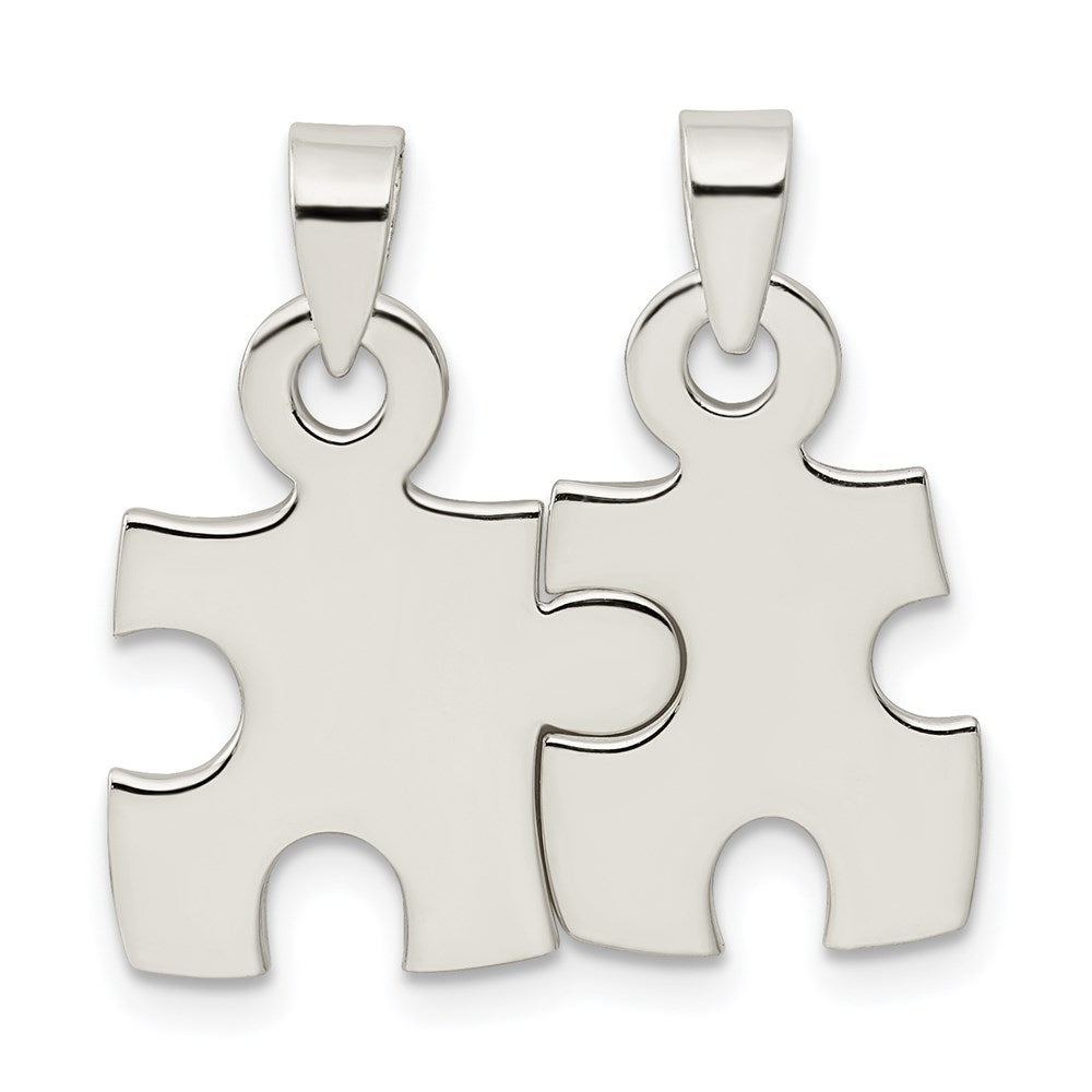 Sterlingsilber Poliert Puzzle Pieces Anhänger