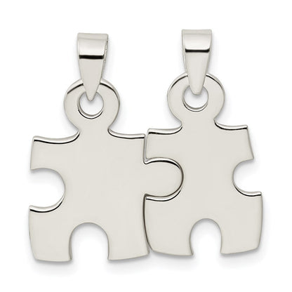 Sterlingsilber Poliert Puzzle Pieces Anhänger