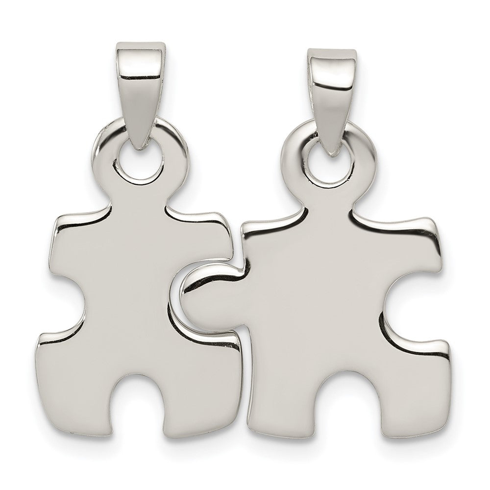 Sterlingsilber Poliert Puzzle Pieces Anhänger