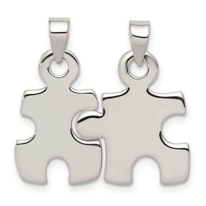 Sterlingsilber Poliert Puzzle Pieces Anhänger