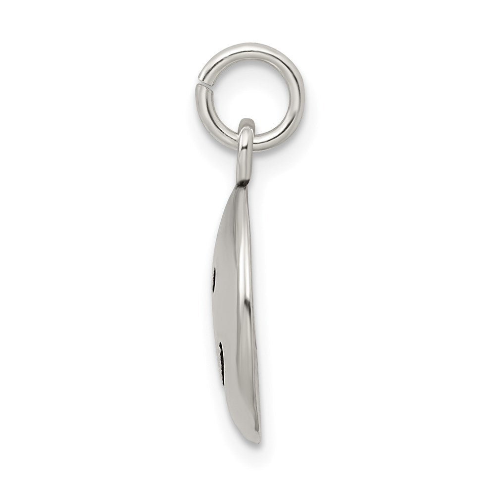 Sterlingsilber Antikisiert Smiley Face Charm