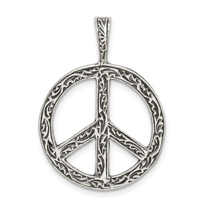 Sterlingsilber Antikisiert Frieden Zeichen Charm