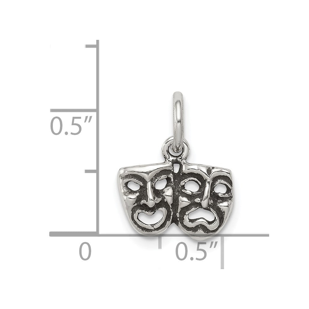 Sterlingsilber Antikisiert Comedy/tragedy Face Charms