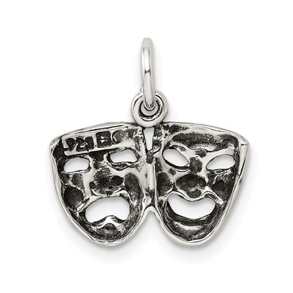 Sterlingsilber Antikisiert Comedy/tragedy Face Charms