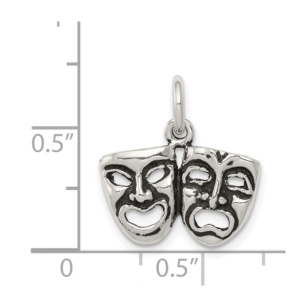 Sterlingsilber Antikisiert Comedy/tragedy Face Charms