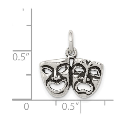 Sterlingsilber Antikisiert Comedy/tragedy Face Charms