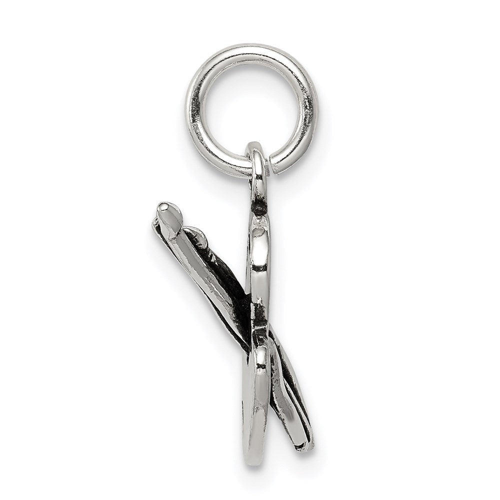 Sterlingsilber Antikisiert Artist Palette Charm