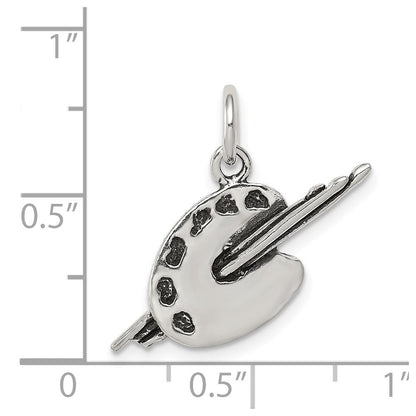Sterlingsilber Antikisiert Artist Palette Charm