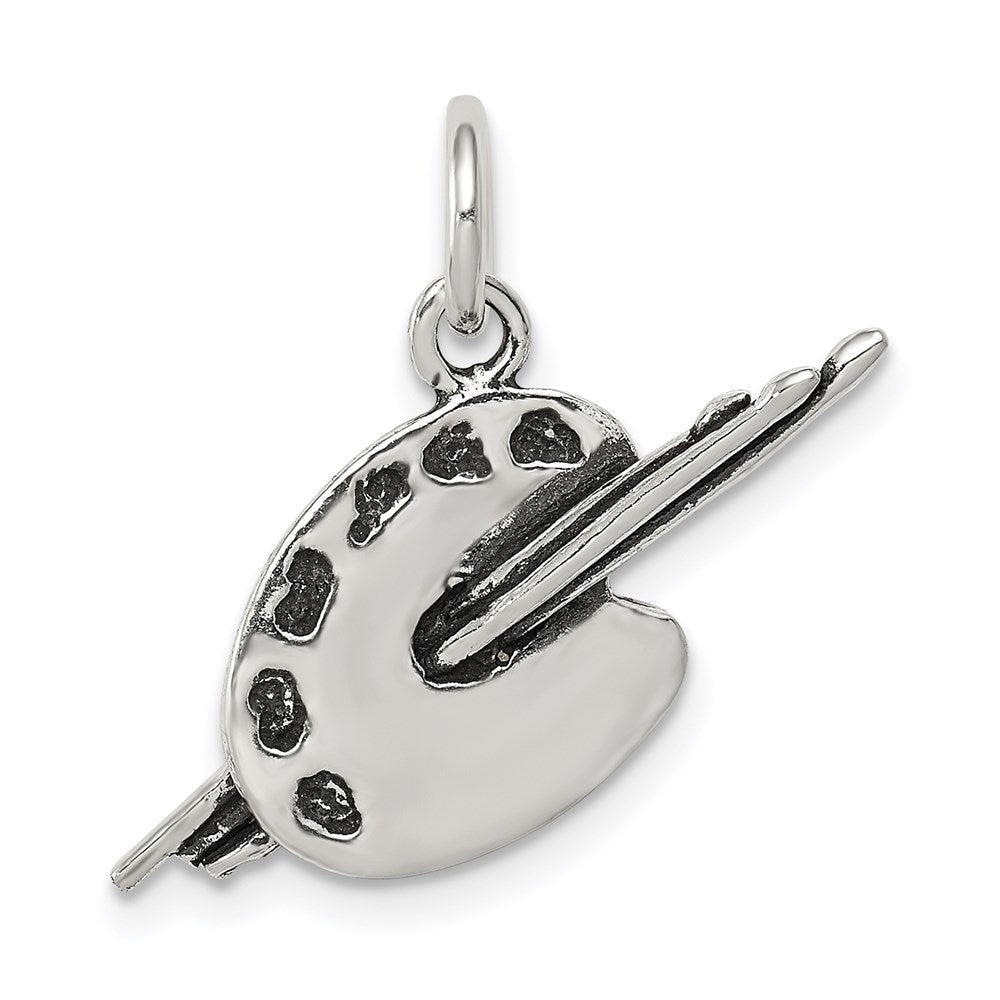 Sterlingsilber Antikisiert Artist Palette Charm