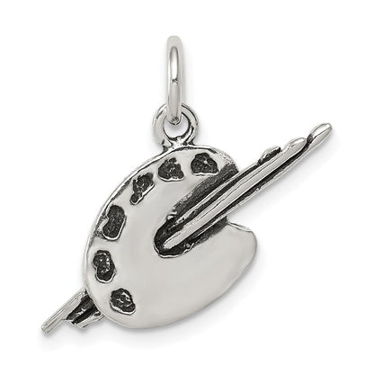 Sterlingsilber Antikisiert Artist Palette Charm