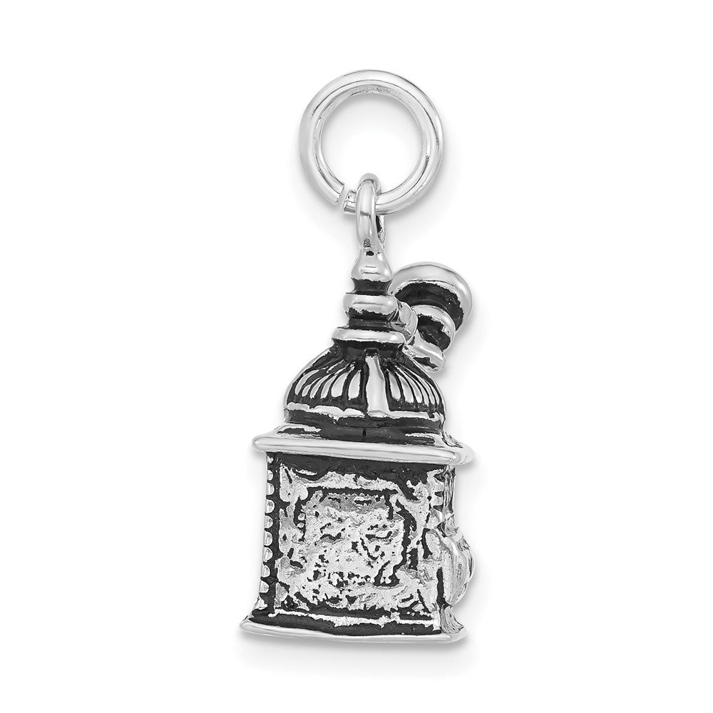 Sterlingsilber 3-d Poliert & Antikisiert Coffee Grinder Charm
